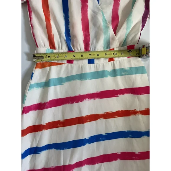 Aura Striped High To low Flowy Dress size Small - Picture 7 of 9